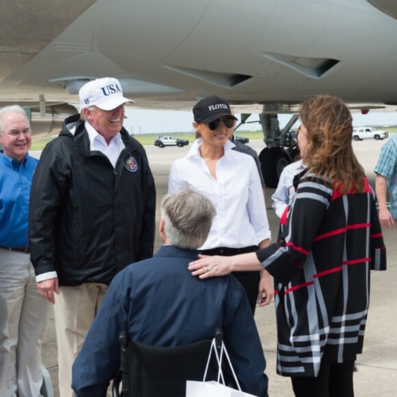 Le président Donald J. Trump et son épouse Melania Trump à Corpus Christi, au Texas. Le 29 août 2017.