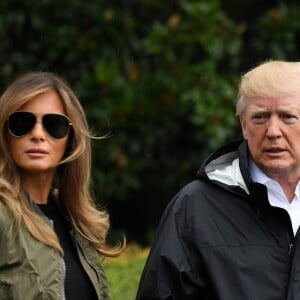 Le président Donald Trump et son épouse Melania Trump se rendent à Corpus Christi, au Texas. Washington, D.C., le 29 août 2017.