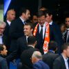 Le président de la République française Emmanuel Macron et le Premier ministre des Pays-Bas Mark Rutte - Célébrités lors du match pour les éliminatoires de la Coupe du Monde 2018, France - Pays-Bas au Stade de France à Saint-Denis, le 31 août 2017. La France a gagné 4-0. © Agence/Bestimage