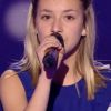 Célia, qui a choisi de rejoindre l'équipe de Jenifer, dans "The Voice Kids 4" (TF1), numéro diffusé le 9 septembre 2017.