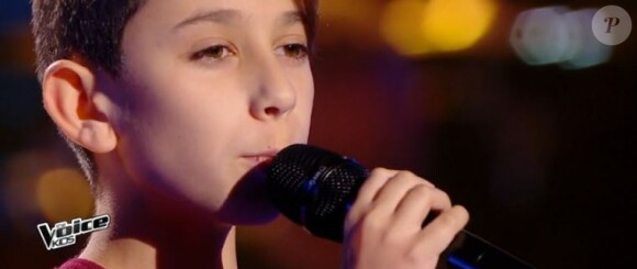 Cyril dans "The Voice Kids 4" (TF1), numéro diffusé le 9 septembre 2017.