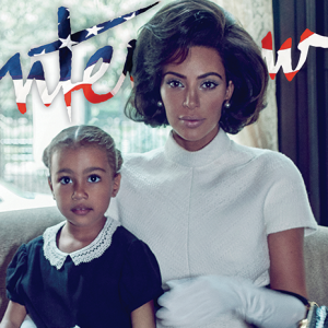 Kim Kardashian et sa fille North West en couverture du magazine "Interview". Photo par Steven Klein.