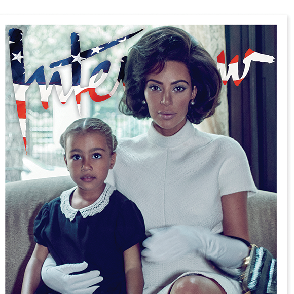 Kim Kardashian et sa fille North West en couverture du magazine "Interview". Photo par Steven Klein.