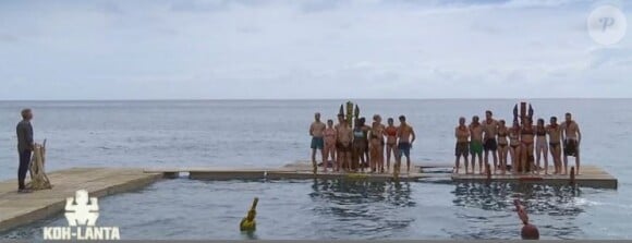 Epreuve d'immunité dans "Koh-Lanta Fidji", sur TF1 le 8 septembre 2017.