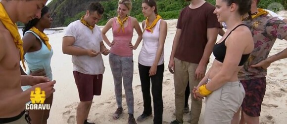 L'équipe des Jaunes dans "Koh-Lanta Fidji", sur TF1 le 8 septembre 2017.