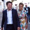 Christian Estrosi, le maire de Nice, et sa femme, Laura Tenoudji durant le traditionnel Lou Festin Nissart. Organisé à Nice par l'association des Amis du Maire, sur la Coulée Verte, privatisée pour l'événement le 1er septembre 2017. © Bruno Bebert/Bestimage