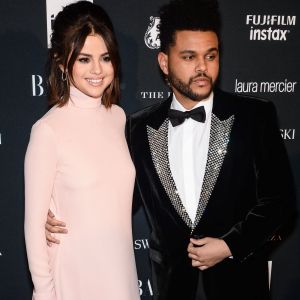 Selena Gomez et son compagnon The Weeknd lors de la soirée "ICONS By C. Roitfeld" à New York le 8 septembre 2017.