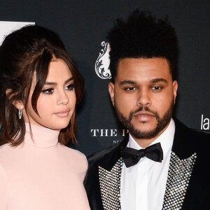 Selena Gomez et son compagnon The Weeknd lors de la soirée "ICONS By C. Roitfeld" à New York le 8 septembre 2017.