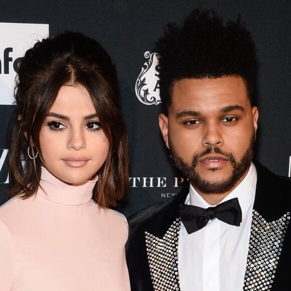 Selena Gomez et son compagnon The Weeknd lors de la soirée "ICONS By C. Roitfeld" à New York le 8 septembre 2017.