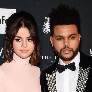 Selena Gomez et son compagnon The Weeknd lors de la soirée "ICONS By C. Roitfeld" à New York le 8 septembre 2017.