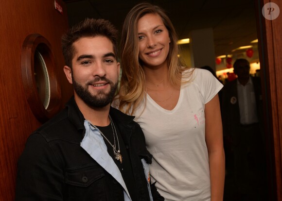 Kendji Girac et Camille Cerf lors de la 13ème édition du Charity Day dans la salle des marchés d'Aurel BGC dans le quartier de la Bourse à Paris le 11 septembre 2017. © Veeren / Bestimage