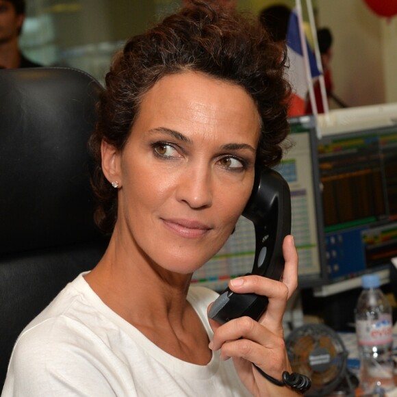 Linda Hardy lors de la 13ème édition du Charity Day dans la salle des marchés d'Aurel BGC dans le quartier de la Bourse à Paris le 11 septembre 2017. © Veeren / Bestimage