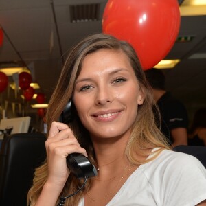 Camille Cerf lors de la 13ème édition du Charity Day dans la salle des marchés d'Aurel BGC dans le quartier de la Bourse à Paris le 11 septembre 2017. © Veeren / Bestimage