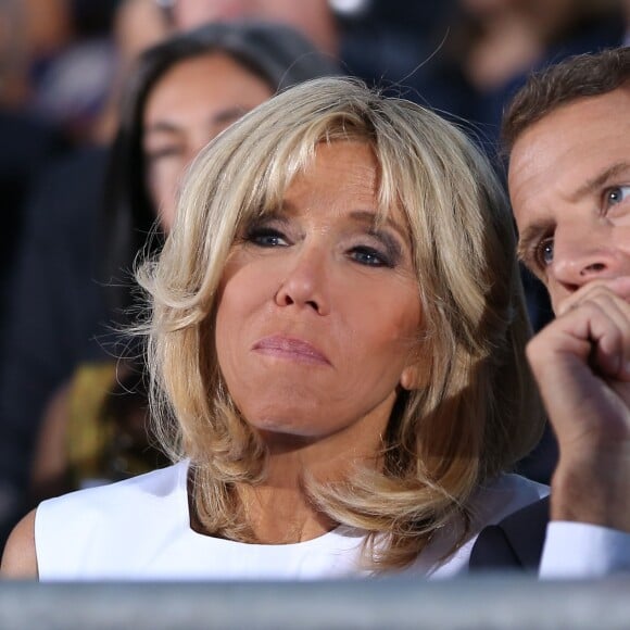 Le président de la République française Emmanuel Macron et sa femme la Première Dame Brigitte Macron (Trogneux) - Le président de la République française expose son ambitieux projet de "refondation" pour une Europe plus démocratique (en s'exprimant sur les lieux mêmes où la démocratie a été inventée) sur la colline Pnyx à Athènes, Grèce, le 8 septembre 2017. © Dominique Jacovides/Bestimage