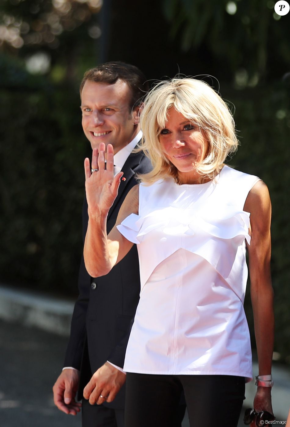 Le président Emmanuel Macron et sa femme Brigitte Macron (Trogneux ...