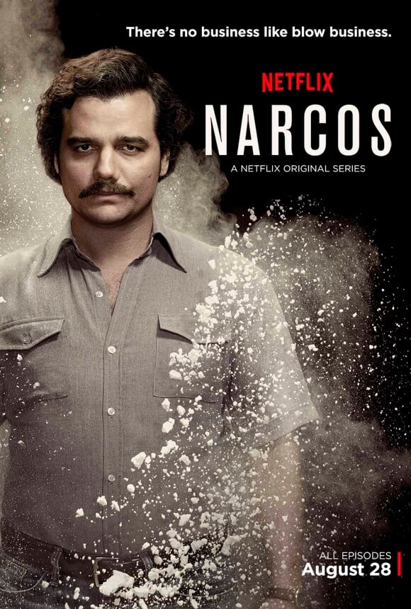 Affiche promotionnelle pour la série Netflix Narcos. 2015.