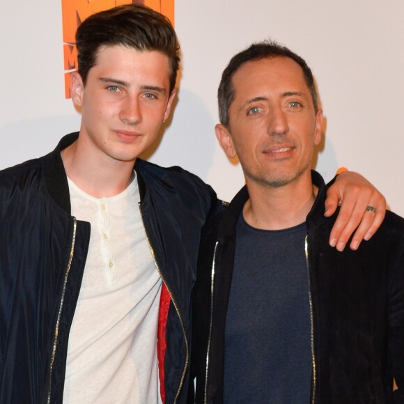 Noé Elmaleh et son père Gad Elmaleh - Avant-première du film d'animation "Moi Moche et Méchant 3" au cinéma Gaumont Champs-Elysées Marignan à Paris, France, le 27 juin 2017. © Coadic Guirec/Bestimage