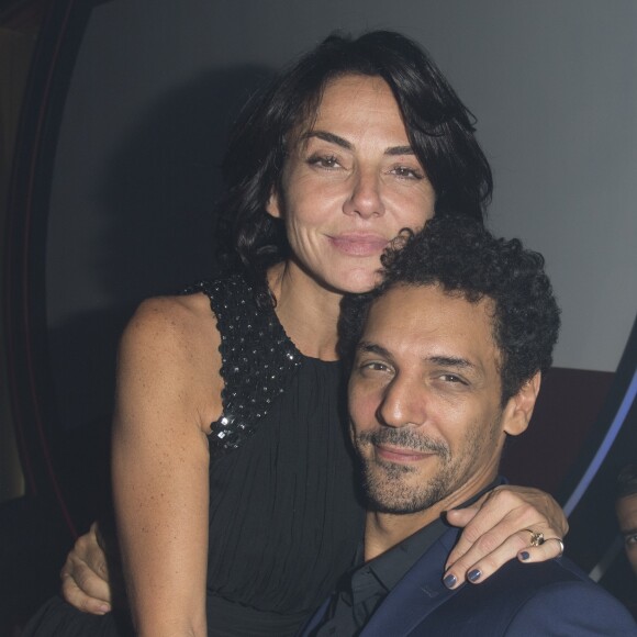 Sandra Zeitoun de Matteis (habillée en Ungaro) et son compagnon Tomer Sisley lors de l'inauguration du nouveau Club le "Boum Boum" à Paris, le 22 septembre 2017. © Pierre Pérusseau/Bestimage