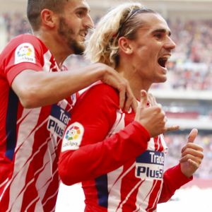 Antoine Griezmann buteur contre le FC Séville et vainqueur (2-0) à Madrid le 23 septembre 2017.