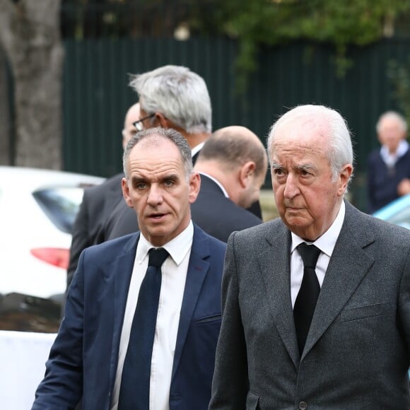 Edouard Balladur - Obsèques de Liliane Bettencourt en l'église Saint-Pierre de Neuilly-sur-Seine le 26 septembre 2017.  People arrive for the funeral of L'Oreal heiress, Liliane Bettencourt, on September 26, 2017 at the Saint-Pierre church in Neuilly-sur-Seine, near Paris. 26/09/2017 - Neuilly-sur-Seine