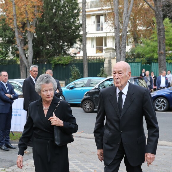 Valéry Giscard d'Estaing - Obsèques de Liliane Bettencourt en l'église Saint-Pierre de Neuilly-sur-Seine le 26 septembre 2017.