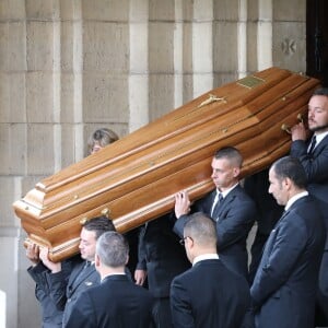 Sorties des obsèques de Liliane Bettencourt en l'église Saint-Pierre de Neuilly-sur-Seine le 26 septembre 2017.