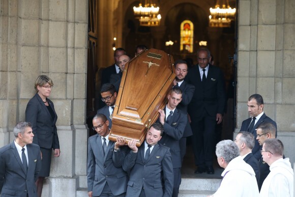 Sorties des obsèques de Liliane Bettencourt en l'église Saint-Pierre de Neuilly-sur-Seine le 26 septembre 2017.