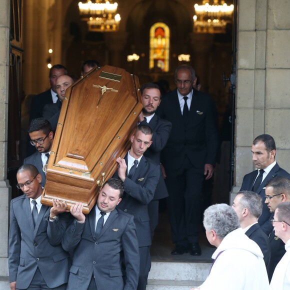 Sorties des obsèques de Liliane Bettencourt en l'église Saint-Pierre de Neuilly-sur-Seine le 26 septembre 2017.