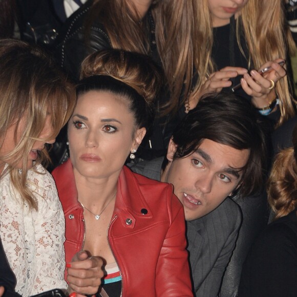 Capucine Anav et son compagnon Alain-Fabien Delon lors de la 10e édition du "Etam Live Show" (Etam Lingerie) lors de la Fashion Week à Paris, France, le 26 septembre 2017. Photo by Rachid Bellak/Bestimage