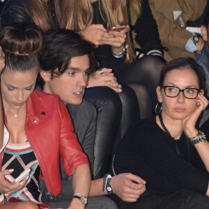 Capucine Anav et son compagnon Alain-Fabien Delon lors de la 10e édition du "Etam Live Show" (Etam Lingerie) lors de la Fashion Week à Paris, France, le 26 septembre 2017. Photo by Rachid Bellak/Bestimage