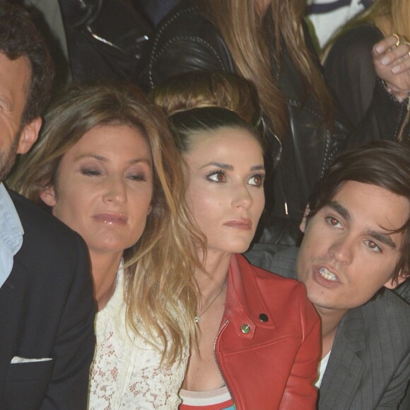 Capucine Anav et son compagnon Alain-Fabien Delon lors de la 10e édition du "Etam Live Show" (Etam Lingerie) lors de la Fashion Week à Paris, France, le 26 septembre 2017. Photo by Rachid Bellak/Bestimage