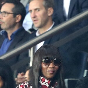Naomi Campbell et Lenny Kravitz assistent au match de Champions League "PSG - Bayern Munich (3-0)" au Parc des Princes à Paris, le 27 septembre 2017. © Cyril Moreau/Bestimage