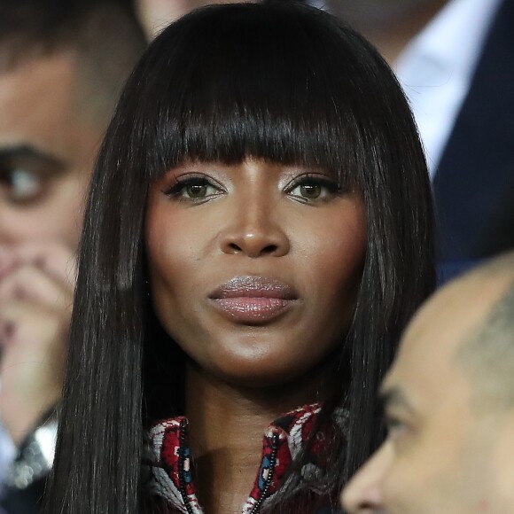 Naomi Campbell assiste au match de Champions League "PSG - Bayern Munich (3-0)" au Parc des Princes à Paris, le 27 septembre 2017. © Cyril Moreau/Bestimage