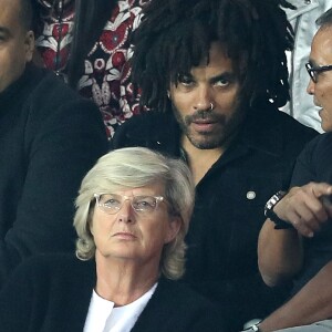 Naomi Campbell et Lenny Kravitz assistent au match de Champions League "PSG - Bayern Munich (3-0)" au Parc des Princes à Paris, le 27 septembre 2017. © Cyril Moreau/Bestimage