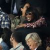 Naomi Campbell et Lenny Kravitz assistent au match de Champions League "PSG - Bayern Munich (3-0)" au Parc des Princes à Paris, le 27 septembre 2017. © Cyril Moreau/Bestimage