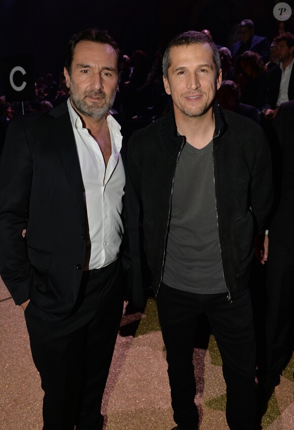 Gilles Lellouche et Guillaume Canet à la 10ème édition du "Etam Live Show" (Etam Lingerie) lors de la Fashion Week à l'école nationale supérieure des beaux-arts à Paris, France, le 26 septembre 2017. Photo by CVS-Veeren/Bestimage