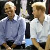 Barack Obama et le prince Harry dans les tribunes des Invictus Games à Toronto, le 29 septembre 2017.