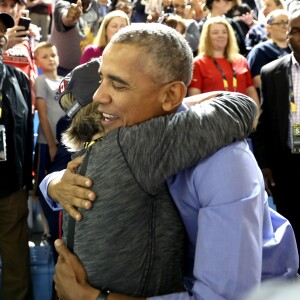 Barack Obama et le prince Harry dans les tribunes des Invictus Games à Toronto, le 29 septembre 2017.