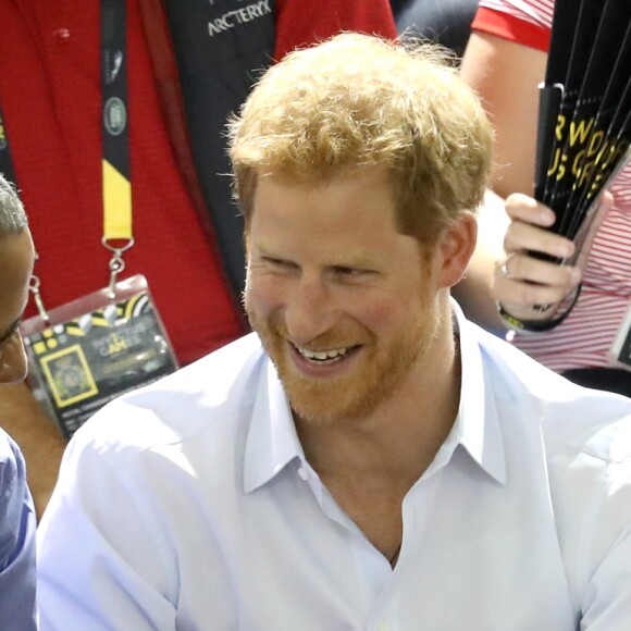 Barack Obama et le prince Harry dans les tribunes des Invictus Games à Toronto, le 29 septembre 2017.