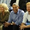 Joe Biden, Jill Biden, Barack Obama et le prince Harry dans les tribunes des Invictus Games à Toronto, le 29 septembre 2017.