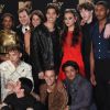 Toute l'équipe de la série '13 reasons why' au MTV Movie & TV awards 2017 à l'auditorium de Shrine à Los Angeles, le 7 mai 2017.