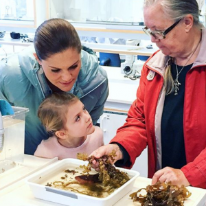 La princesse Estelle de Suède visitait le 29 septembre 2017 avec sa maman la princesse Victoria l'Askö Laboratory, dans l'archipel de Trosa, qui dépend du Centre sur la mer Baltique de l'Université de Stockholm. © Instagram cour royale de Suède