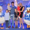 Elodie Gossuin, Bertrand Lacherie et leurs 4 enfants Rose Lacherie, Jules Lacherie, Joséphine Lacherie, Léonard Lacherie - 25 ème anniversaire de Disneyland Paris à Marne-La-Vallée le 25 mars 2017 © Veeren Ramsamy / Bestimage