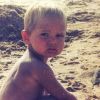 Florent Manaudou propose un montage, avec une photo de lui quand il était enfant, et blond. Instagram, le 7 octobre 2017.