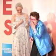 Emma Stone et Billie Jean King - Projection du film "Battle of the Sexes" au BFI London Film Festival à Londres. Le 7 octobre 2017.