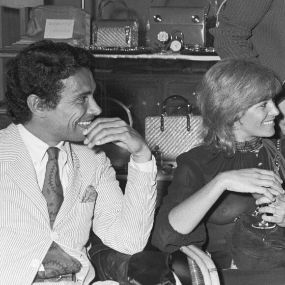 Jean-Marie Périer, Nathalie Delon, Roger Vadim et Johnny Hallyday au Festival de Cannes, en mai 1971.