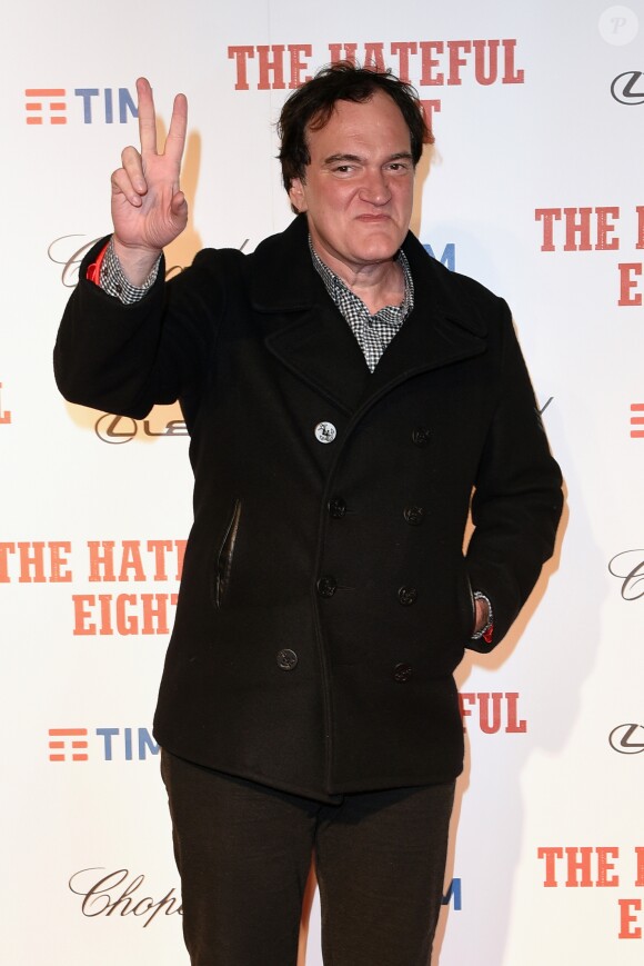 Quentin Tarantino - Première du film "The Hateful Eight" à Rome en Italie le 28 janvier 2016.