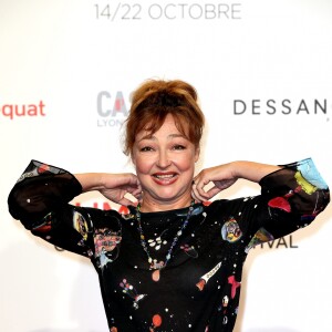 Catherine Frot - Tapis rouge de la cérémonie d'ouverture du Festival Lumière 2017 au cours de laquelle Eddy Mitchell a reçu un hommage à Lyon, le 14 Octobre 2017 © Dominique Jacovides/Bestimage