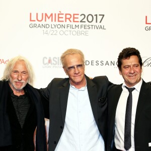 Pierre Richard, Christophe Lambert, Laurent Gerra - Tapis rouge de la cérémonie d'ouverture du Festival Lumière 2017 au cours de laquelle Eddy Mitchell a reçu un hommage à Lyon, le 14 Octobre 2017 © Dominique Jacovides/Bestimage