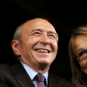 Gérard Collomb, Françoise Nyssen - Cérémonie d'ouverture du Festival Lumière 2017 au cours de laquelle Eddy Mitchell a reçu un hommage à Lyon, le 14 Octobre 2017 © Dominique Jacovides/Bestimage  Opening Ceremony of the Festival Lumière 2017 during which Eddy Mitchell received a tribute to Lyon, October 14, 201714/10/2017 - Lyon